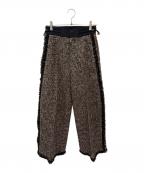 sacaiサカイ）の古着「ワイドレッグツイードパンツ」｜ベージュ
