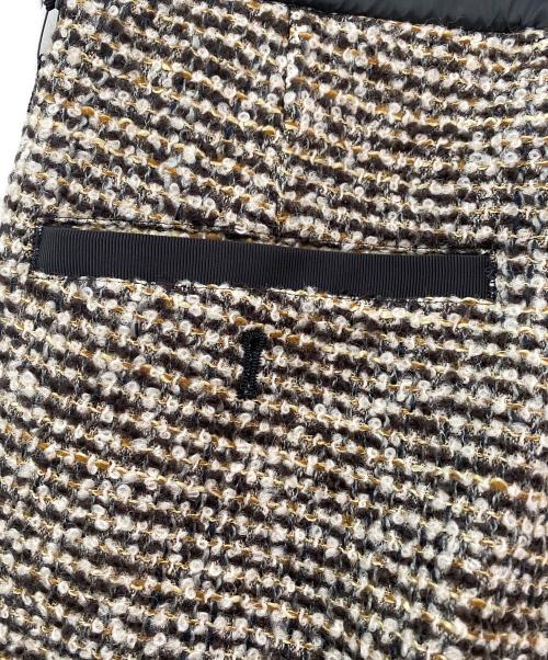 sacai（サカイ）sacai (サカイ) ワイドレッグツイードパンツ ベージュ サイズ:1の古着・服飾アイテム