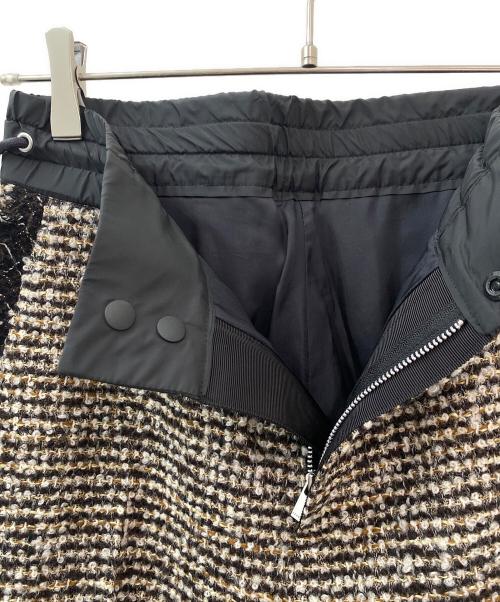 sacai（サカイ）sacai (サカイ) ワイドレッグツイードパンツ ベージュ サイズ:1の古着・服飾アイテム