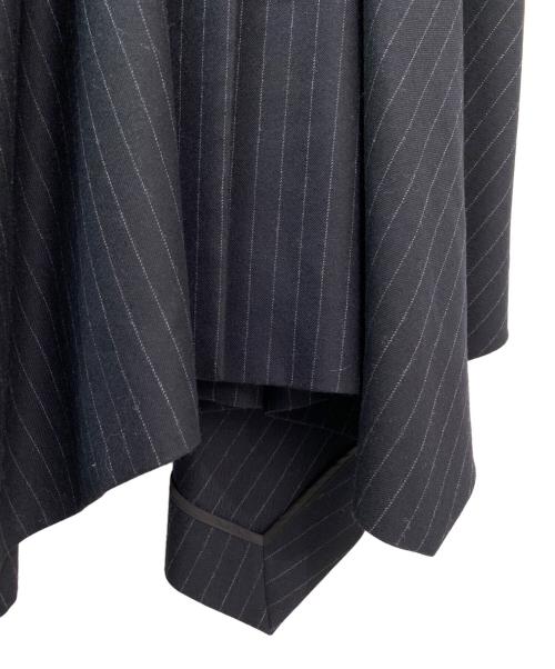 sacai（サカイ）sacai (サカイ) Wool Knit × Chalk Stripe Dress ネイビー×ブラック サイズ:1の古着・服飾アイテム