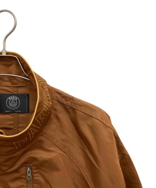 Paris Saint-Germain（パリサンジェルマン）Paris Saint-Germain (パリサンジェルマン) Stand Collar Short Blouson ブラウン サイズ:Lの古着・服飾アイテム