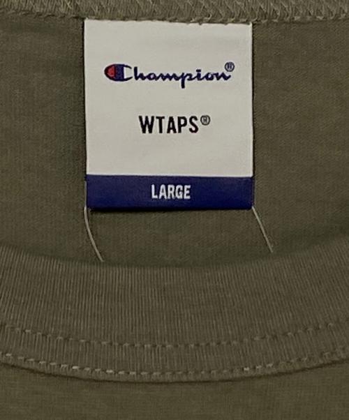 WTAPS（ダブルタップス）WTAPS (ダブルタップス) Champion (チャンピオン) クルーネックTシャツ オリーブ サイズ:XXLの古着・服飾アイテム