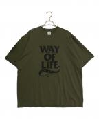 WTAPS×RATSダブルタップス×ラッツ）の古着「WAY OF LIFE コラボプリントTシャツ」｜オリーブ