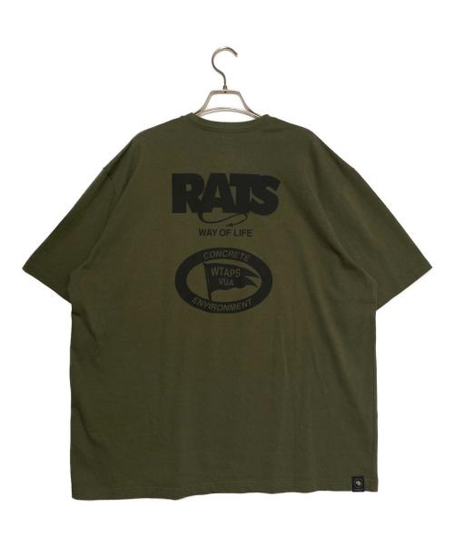 WTAPS（ダブルタップス）WTAPS (ダブルタップス) RATS (ラッツ) WAY OF LIFE コラボプリントTシャツ オリーブ サイズ:XXLの古着・服飾アイテム