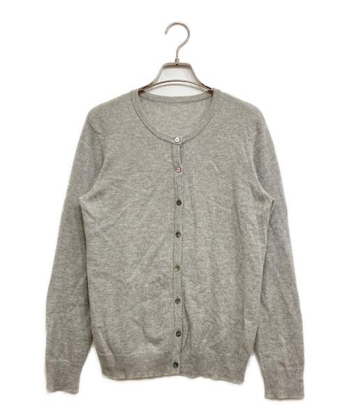 MACKINTOSH LONDON（マッキントッシュ ロンドン）MACKINTOSH LONDON (マッキントッシュ ロンドン) カシミヤクルーネックカーディガン グレー サイズ:38の古着・服飾アイテム