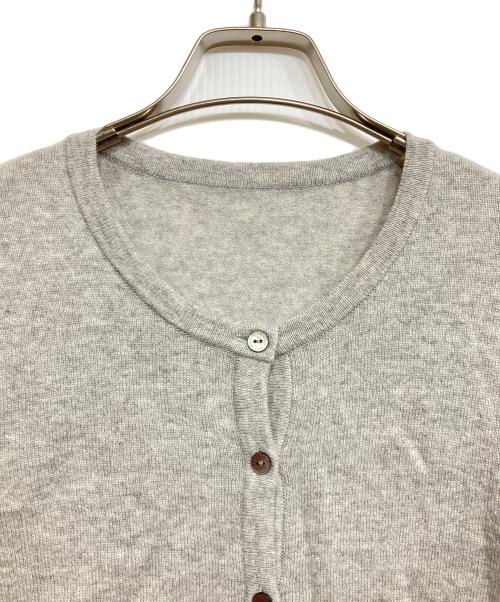 MACKINTOSH LONDON（マッキントッシュ ロンドン）MACKINTOSH LONDON (マッキントッシュ ロンドン) カシミヤクルーネックカーディガン グレー サイズ:38の古着・服飾アイテム