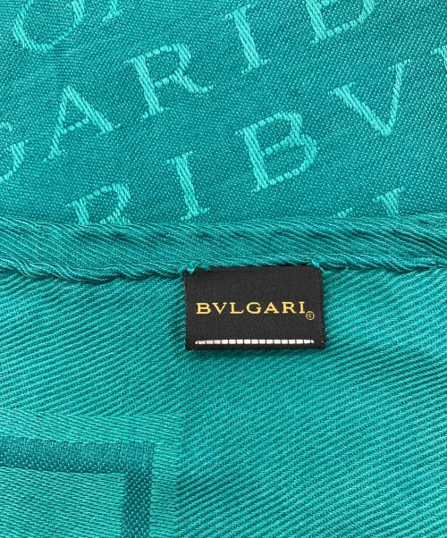 BVLGARI（ブルガリ）BVLGARI (ブルガリ) シルク混ストール グリーンの古着・服飾アイテム