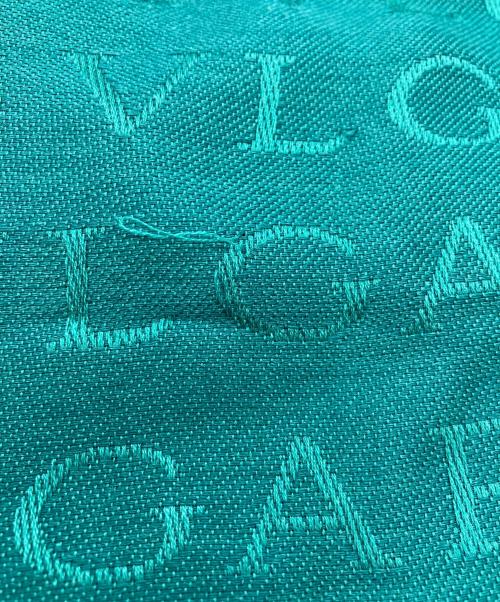 BVLGARI（ブルガリ）BVLGARI (ブルガリ) シルク混ストール グリーンの古着・服飾アイテム