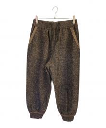 UNDERCOVER（アンダーカバー）の古着「総柄 リブ スウェット パンツ」｜ブラウン