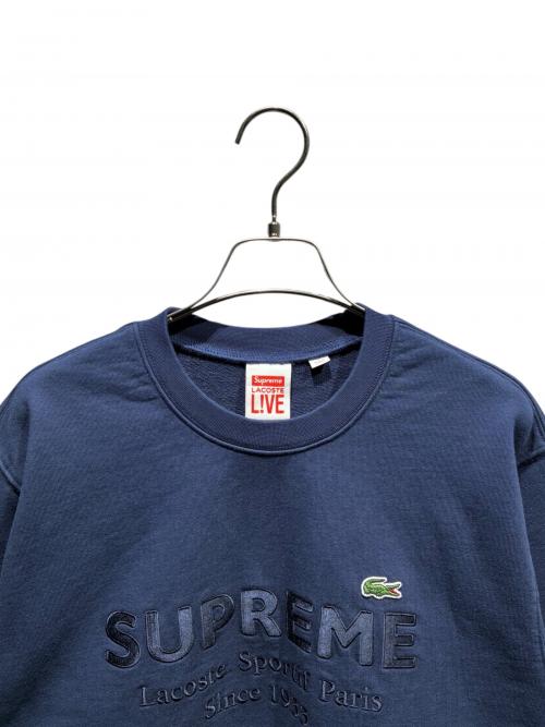 SUPREME（シュプリーム）SUPREME (シュプリーム) LACOSTE (ラコステ) Crewneck ネイビー サイズ:Mの古着・服飾アイテム
