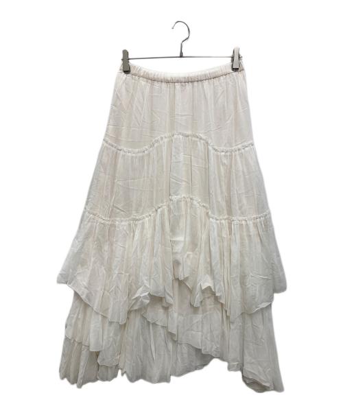 CASA FLINE（カーサフライン）CASA FLINE (カーサフライン) コットンティアードスカート アイボリー サイズ:FREEの古着・服飾アイテム