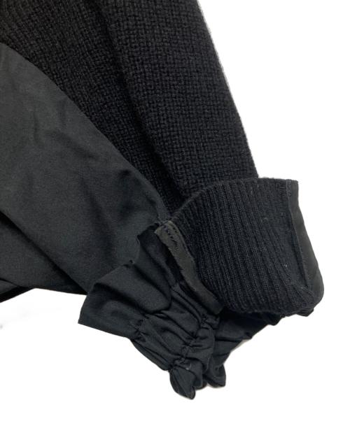 sacai（サカイ）sacai (サカイ) ニット切替ブラウス ブラック サイズ:2の古着・服飾アイテム