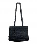 PRADAプラダ）の古着「プラチェーンナイロンハンドバッグ」｜ブラック