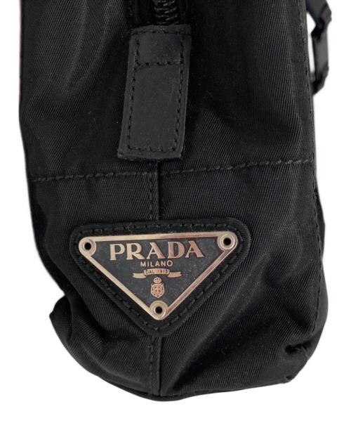 PRADA（プラダ）PRADA (プラダ) プラチェーンナイロンハンドバッグ ブラックの古着・服飾アイテム