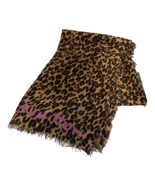 LOUIS VUITTON（ルイ ヴィトン）LOUIS VUITTON (ルイ ヴィトン) エトール レオパード ストール ブラウン サイズ:表記なしの古着・服飾アイテム