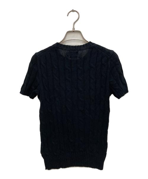 POLO RALPH LAUREN（ポロ・ラルフローレン）POLO RALPH LAUREN (ポロ・ラルフローレン) 半袖ケーブルニット ブラック サイズ:Ｓの古着・服飾アイテム