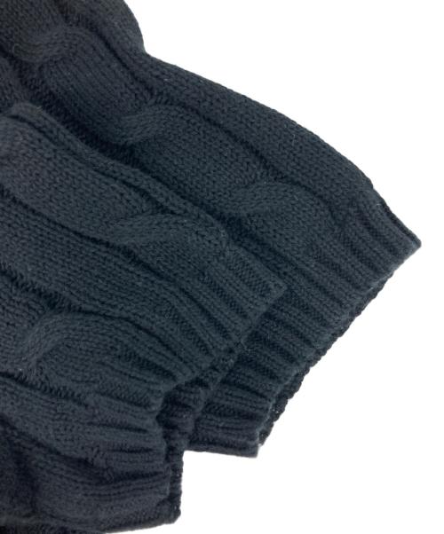 POLO RALPH LAUREN（ポロ・ラルフローレン）POLO RALPH LAUREN (ポロ・ラルフローレン) 半袖ケーブルニット ブラック サイズ:Ｓの古着・服飾アイテム