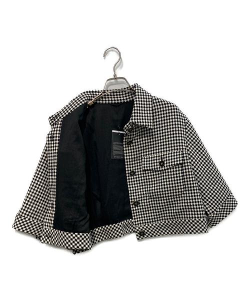 ANAYI（アナイ）ANAYI (アナイ) ドビーツイードハーフスリーブブルゾン ブラック サイズ:36 未使用品の古着・服飾アイテム