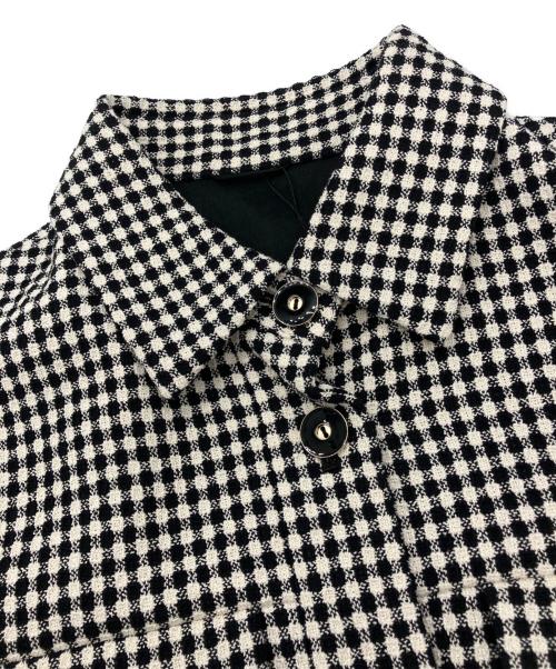ANAYI（アナイ）ANAYI (アナイ) ドビーツイードハーフスリーブブルゾン ブラック サイズ:36 未使用品の古着・服飾アイテム