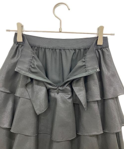 ANAYI（アナイ）ANAYI (アナイ) ブライトローンティアード スカート ブラック サイズ:36 未使用品の古着・服飾アイテム