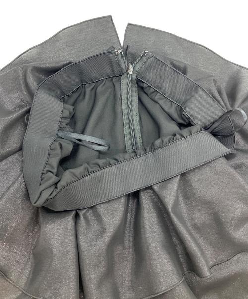 ANAYI（アナイ）ANAYI (アナイ) ブライトローンティアード スカート ブラック サイズ:36 未使用品の古着・服飾アイテム
