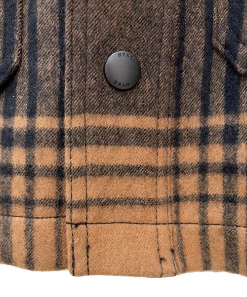 HYKE（ハイク）HYKE (ハイク) PLAID WORK JACKET ブラウン サイズ:2の古着・服飾アイテム