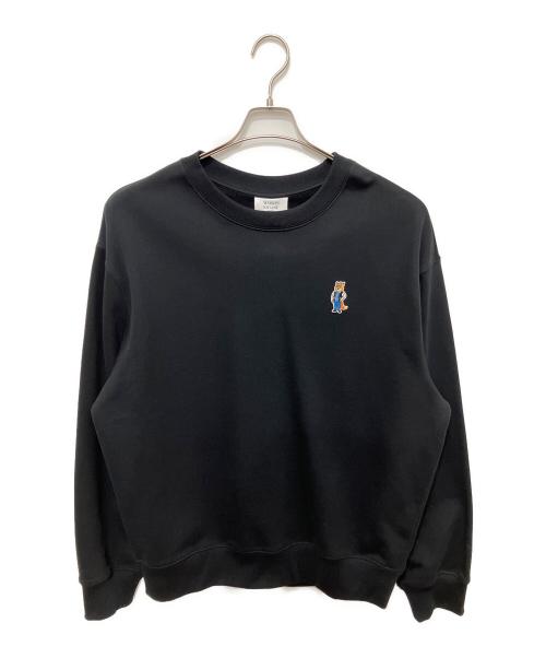 maison kitsune（メゾンキツネ）MAISON KITSUNE (メゾンキツネ) ロゴスウェット ブラック サイズ:SIZE Lの古着・服飾アイテム