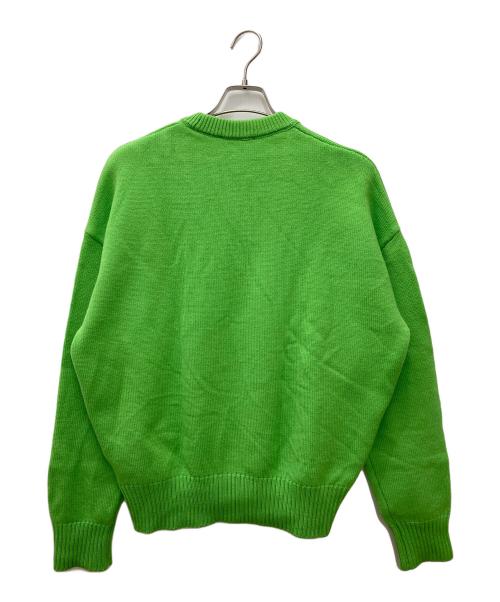 ami（アミ）ami (アミ) ハートロゴクルーネックセーター UKS002.018 グリーン サイズ:Sの古着・服飾アイテム