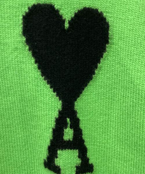 ami（アミ）ami (アミ) ハートロゴクルーネックセーター UKS002.018 グリーン サイズ:Sの古着・服飾アイテム