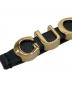 中古・古着 GUCCI (グッチ) スクリプト キーチェーン ブラック：18000円