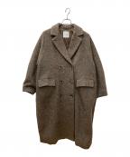 CLANEクラネ）の古着「DOUBLE WOOL LONG COAT」｜ブラウン