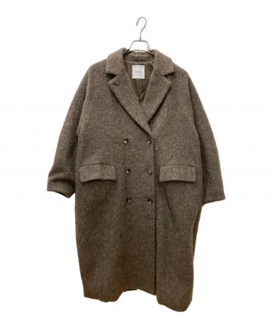 中古・古着通販】CLANE (クラネ) DOUBLE WOOL LONG COAT ブラウン