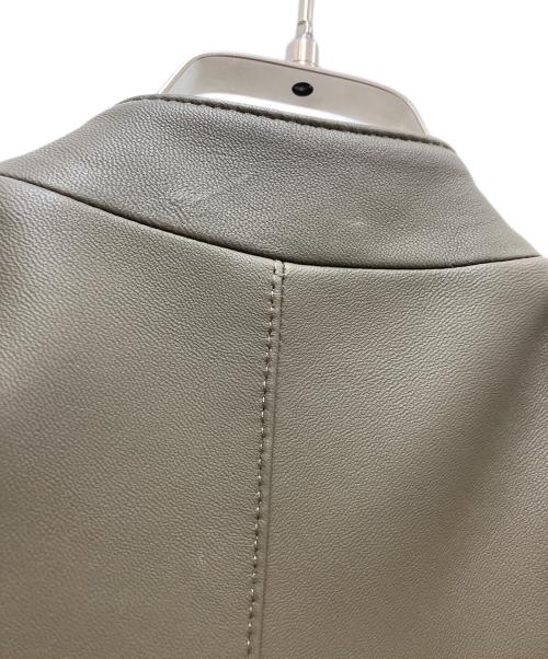 TOMORROW LAND（トゥモローランド）TOMORROW LAND (トゥモローランド) DENIM (デニム) ラムレザーシングルライダースジャケット ブラウン サイズ:44の古着・服飾アイテム