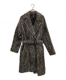 HEVO（イーヴォ）の古着「BRINDISI MELANGE BELTED COAT」｜ブラック