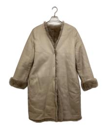 theory（セオリー）の古着「リバーシブルムートンコート」｜ベージュ