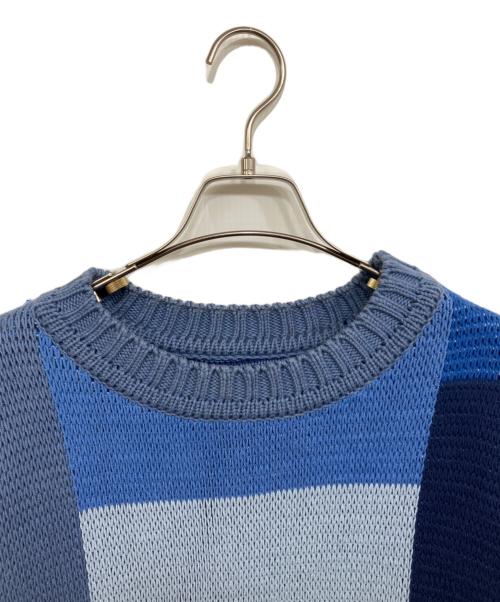 jacquemus（ジャックムス）JACQUEMUS (ジャックムス) パッチワークニット ブルー サイズ:Mの古着・服飾アイテム