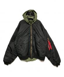 VETEMENTS×ALPHA（ヴェトモン×アルファ）の古着「MA-1ジャケット」｜ブラック