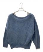 Snidelスナイデル）の古着「フォックスカシミヤキャミオフショルプルオーバー」｜ネイビー