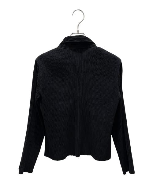 ISSEY MIYAKE（イッセイミヤケ）ISSEY MIYAKE (イッセイミヤケ) プリーツシャツ ブラック サイズ:1の古着・服飾アイテム