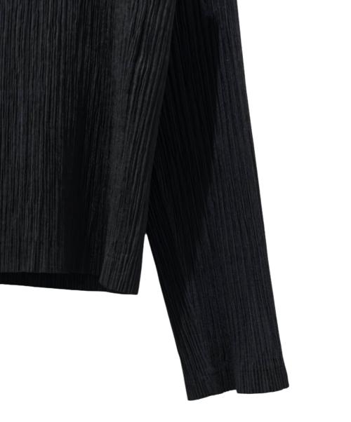 ISSEY MIYAKE（イッセイミヤケ）ISSEY MIYAKE (イッセイミヤケ) プリーツシャツ ブラック サイズ:1の古着・服飾アイテム