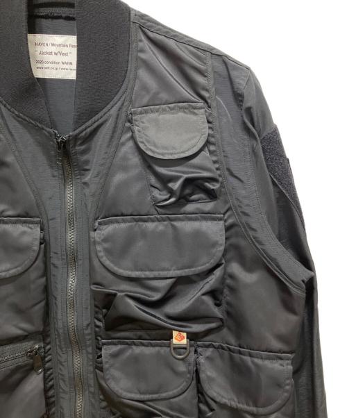 HAVEN（ヘブン）HAVEN (ヘブン) MOUNTAIN RESEARCH (マウンテンリサーチ) JACKET W/VEST ブラック サイズ:Mの古着・服飾アイテム