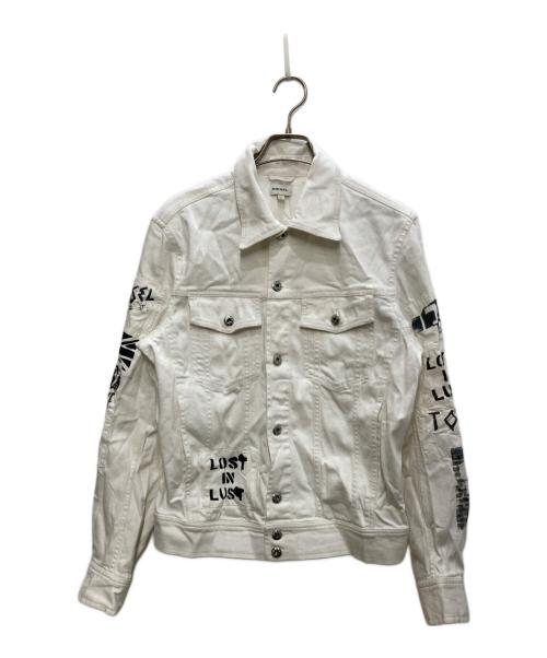 DIESEL（ディーゼル）DIESEL (ディーゼル) デニムジャケット ホワイト サイズ:Ｌの古着・服飾アイテム