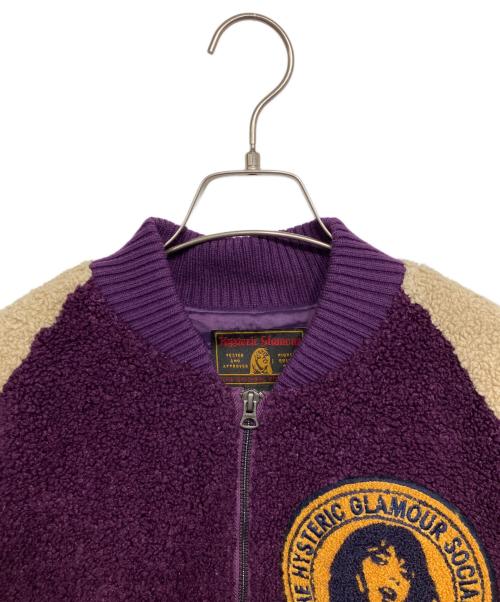 Hysteric Glamour（ヒステリックグラマー）Hysteric Glamour (ヒステリックグラマー) LUCIFER-COLLEGEワッペン スタジャン パープル サイズ:Mの古着・服飾アイテム
