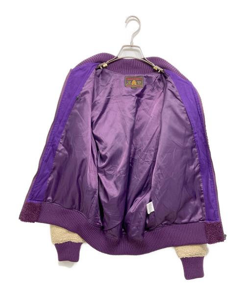 Hysteric Glamour（ヒステリックグラマー）Hysteric Glamour (ヒステリックグラマー) LUCIFER-COLLEGEワッペン スタジャン パープル サイズ:Mの古着・服飾アイテム