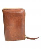 corboコルボ）の古着「L字ファスナー折財布」｜ブラウン