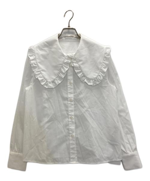 OBLI（オブリ）OBLI (オブリ) ビッグカラーブラウス ホワイト サイズ:FREE 未使用品の古着・服飾アイテム
