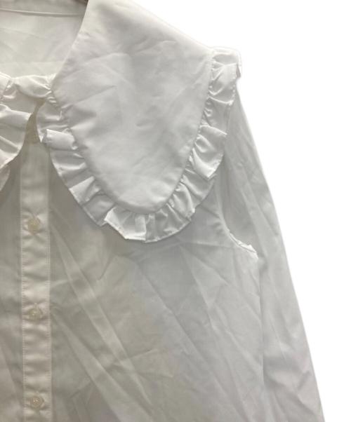 OBLI（オブリ）OBLI (オブリ) ビッグカラーブラウス ホワイト サイズ:FREE 未使用品の古着・服飾アイテム