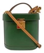 MARK CROSSマーククロス）の古着「BICOLOR CROSS GRAIN & SMOOTH CALF BENCHLEY BAG」｜グリーン