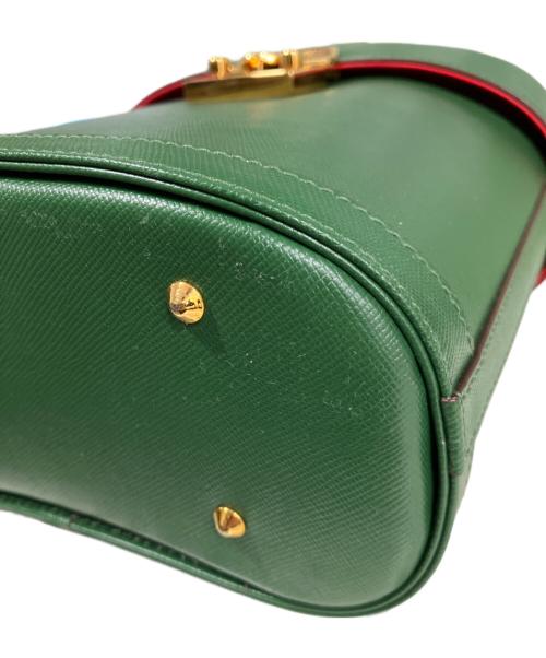 MARK CROSS（マーククロス）MARK CROSS (マーククロス) BICOLOR CROSS GRAIN & SMOOTH CALF BENCHLEY BAG グリーンの古着・服飾アイテム