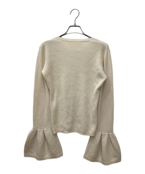 MYLAN（マイラン）MYLAN (マイラン) カシミヤフレアスリーブニット アイボリー サイズ:Freeの古着・服飾アイテム